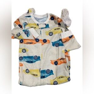NWT Carters Boys 4T race car themed footie pajamas